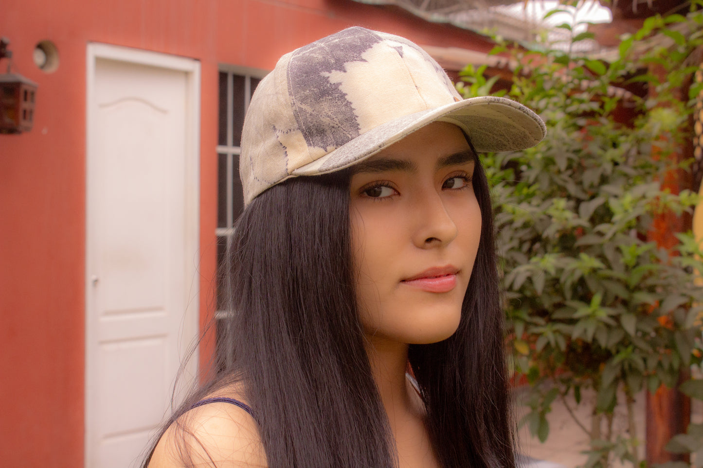 100% natural eco print hat, cotton sun hat, hand dyed hat, vintage canvas hat