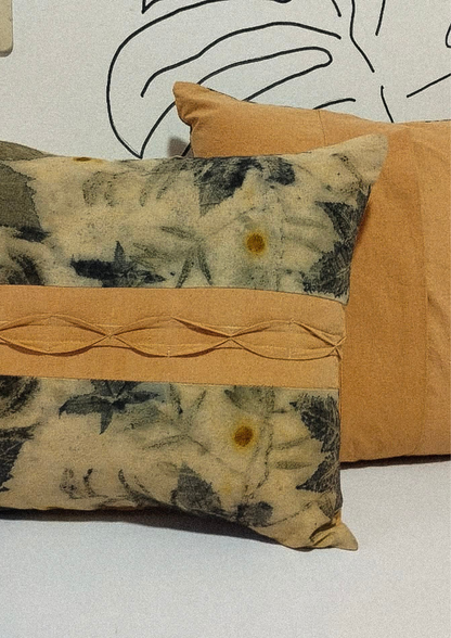 Pure cotton cushion cover with organic and botanical print