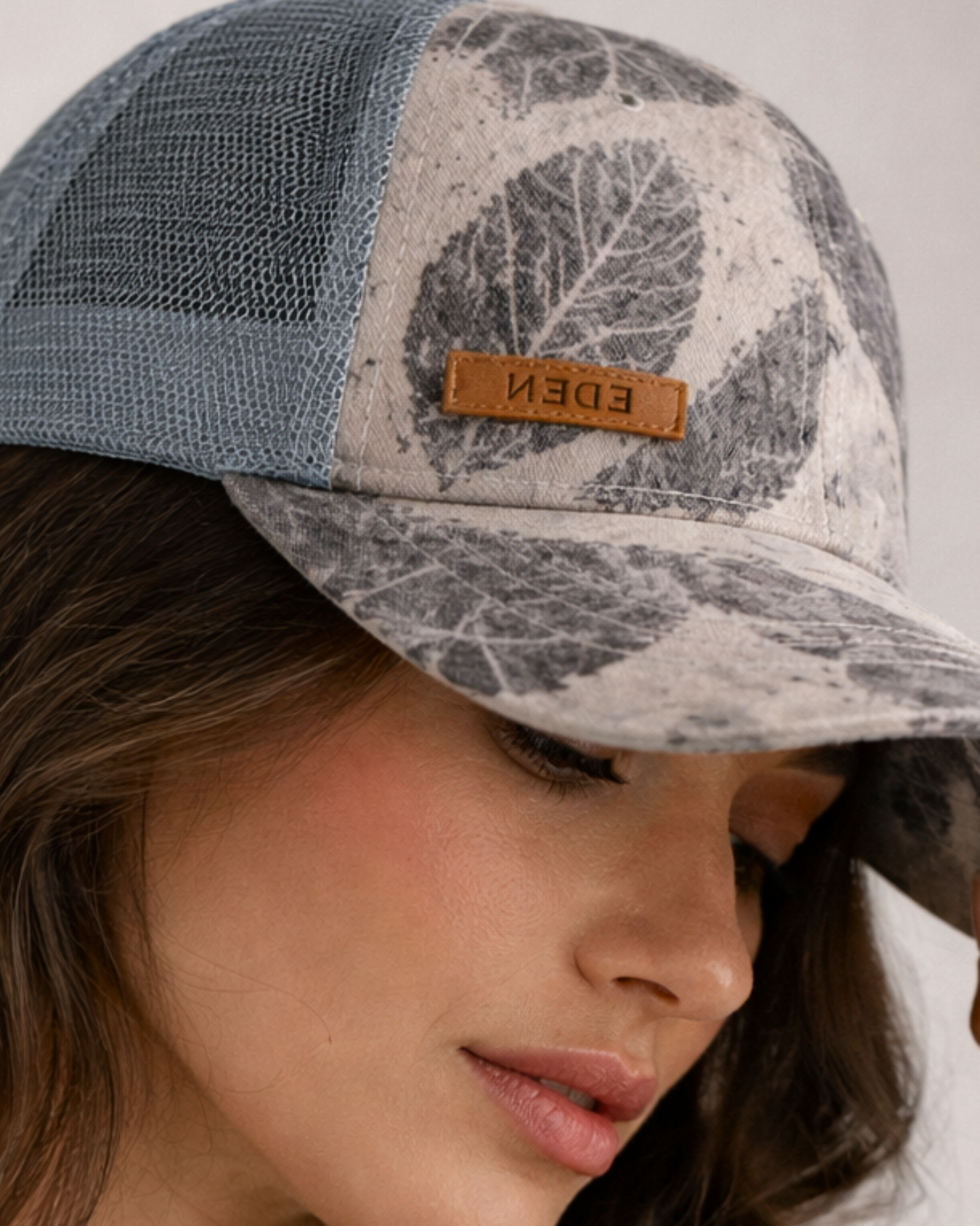 Botanical hat Pink eucalyptus