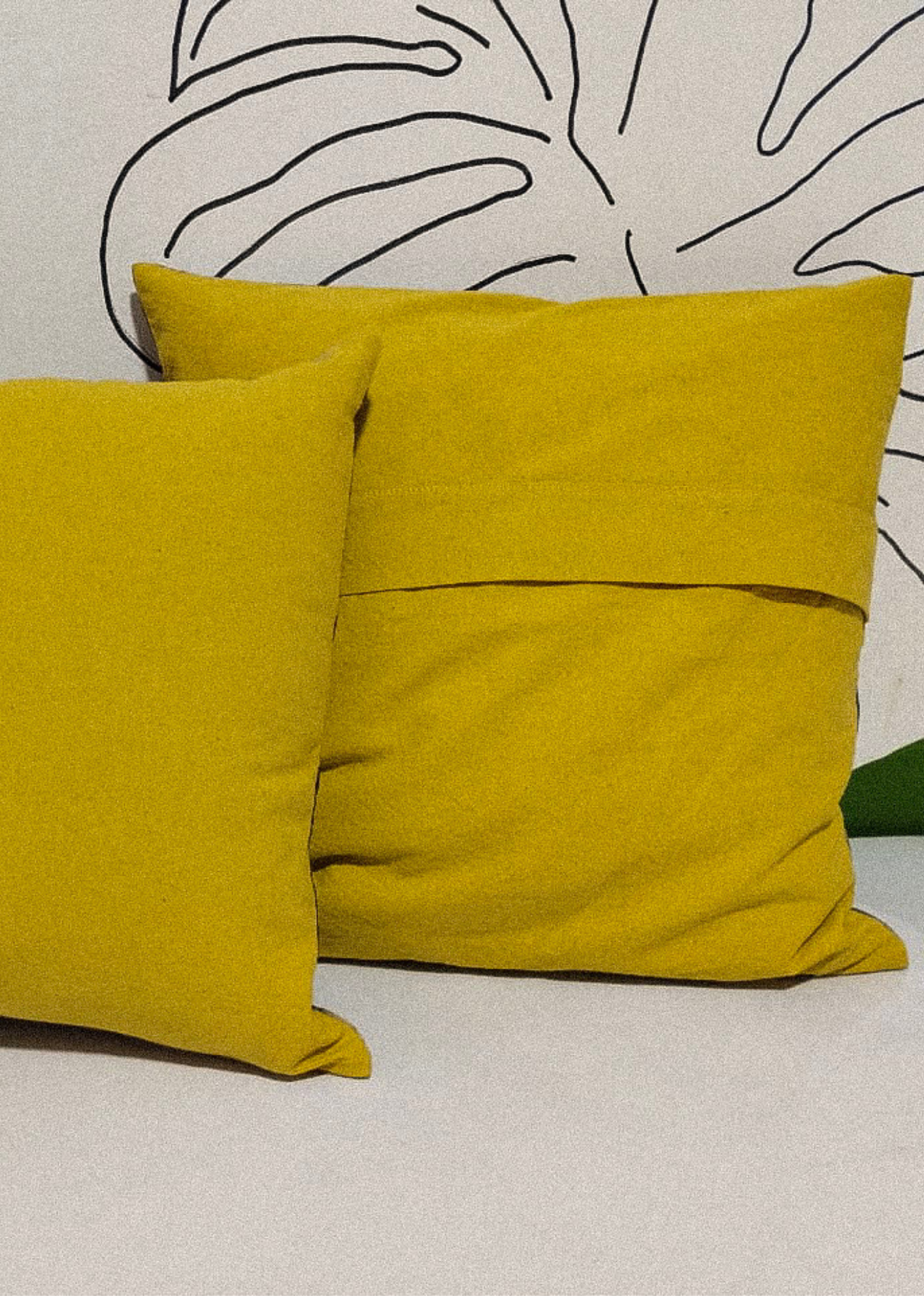 Pure cotton cushion cover with organic and botanical print