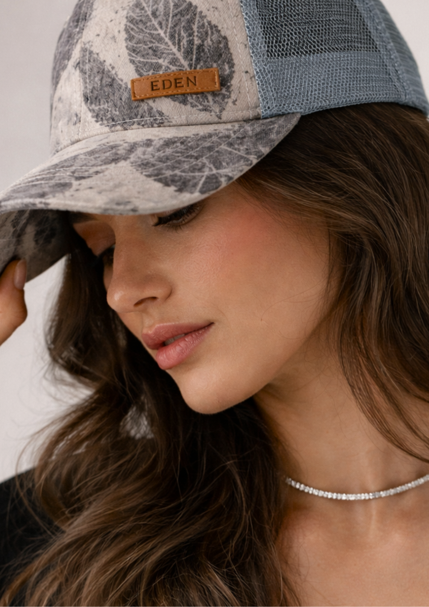 Botanical hat Pink eucalyptus