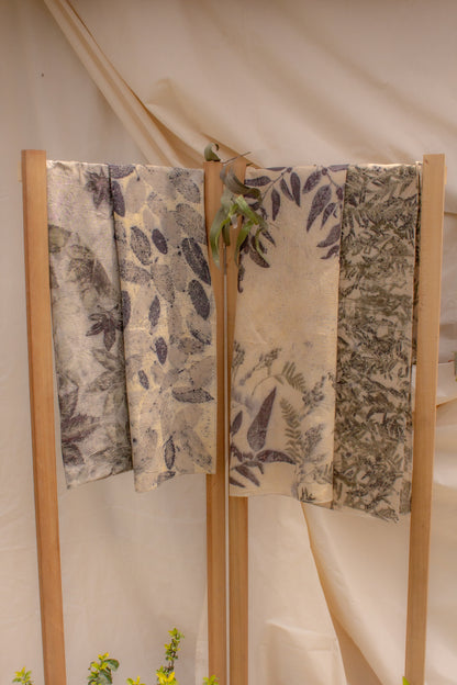 Ecoprint Shawl, Bohemian Clothing, Ecoprint Shawl for Women, Eco Print Shawl, Designer Shawl, Regenerative Sustainable Clothing